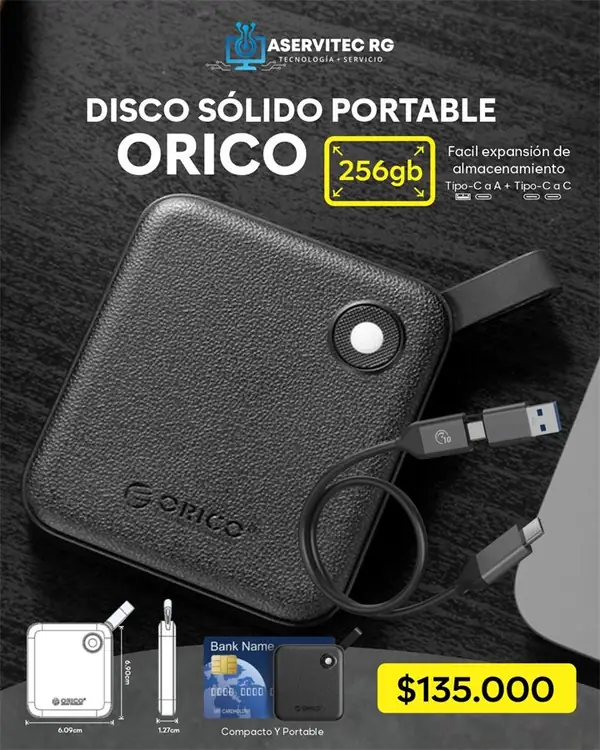 Disco Sólido Portátil Orico B5 Plus